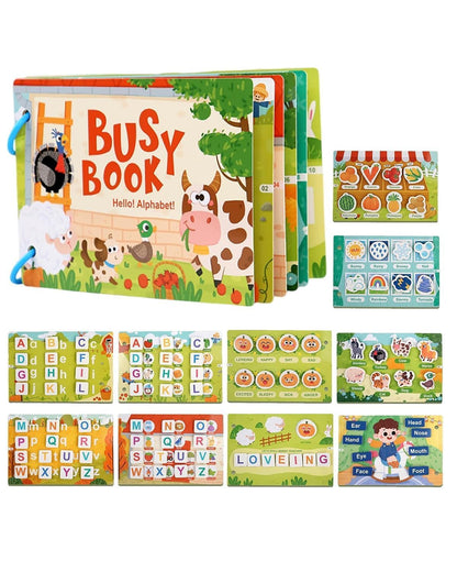 SHNMN Busy Book | Preschool Busy for Toddlers Kids/Children Activities | Quiet Book Alphabets, Animal, Shapes Learning | Kids Age 3-5 Years: 1 (Alphabet,Animal,Learning,Elementary Book)