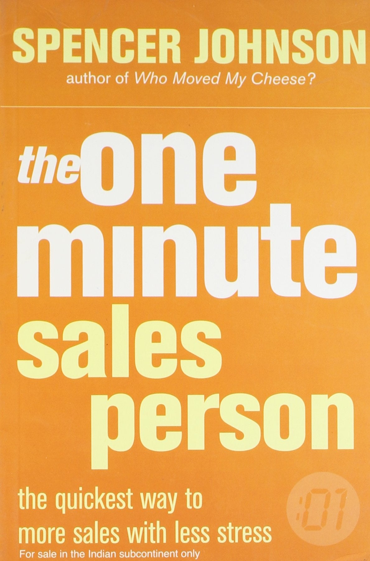 The One Minute Sales Person by Spencer Johnson (Author) book cover