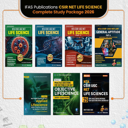 CSIR NET Life Science Books 2026 - Complete Study Material Set (7 Books) | CSIR NET JRF Life Sciences Fundamental & Practice Notes for NTA CSIR NET, GATE, SET & BARC | IFAS