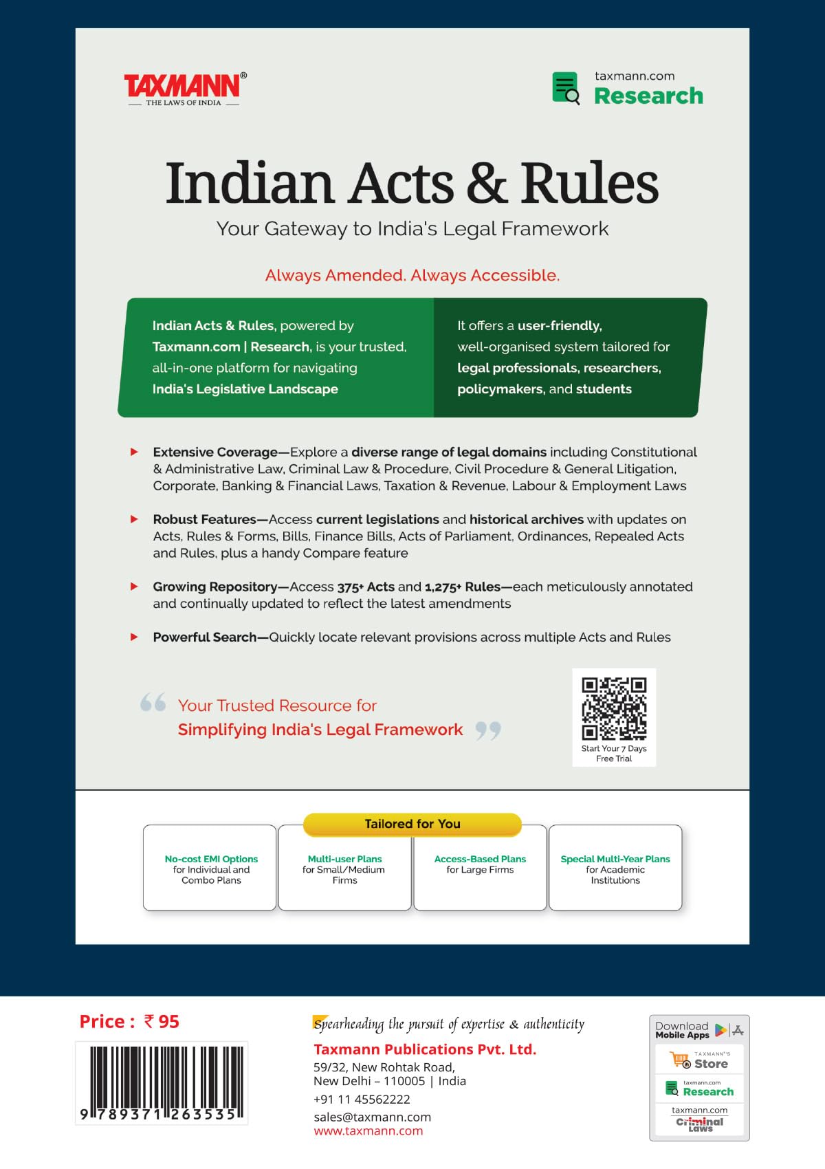Taxmann's Negotiable Instruments Act 1881 [Bare Act with Section Notes] – Updated & Authoritative Statutory Referent Presenting the Act with Notes for Clear Interpretation & Practical Application