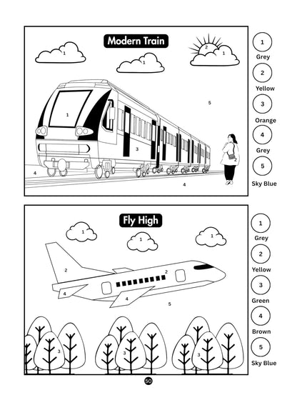 101 Doodle Colouring for Brilliant Kids - 5 to 7 Years Old - Number Coloring | Painting & Drawing Activity Book | Birthday Gifts for Kids, Boys & Girls, 5, 6, 7 Years