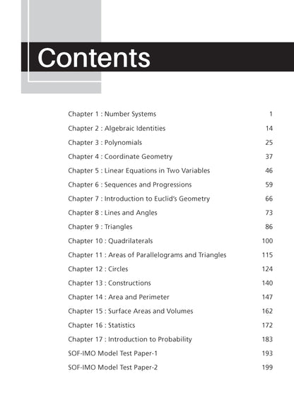 MTG Mathematics (IMO) Olympiad Prep Guide Class 9 | Detailed Theory, Exercise with Self Test For Practice | SOF Olympiad Books For Exam 2026-27 (Useful For Level-1 & 2)