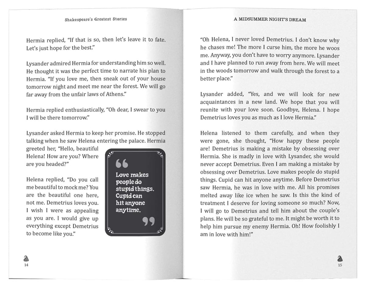 A Midsummer Night's Dream : Shakespeare’s Greatest Stories (Abridged and Illustrated) With Review Questions And An Introduction To The Themes In The Story