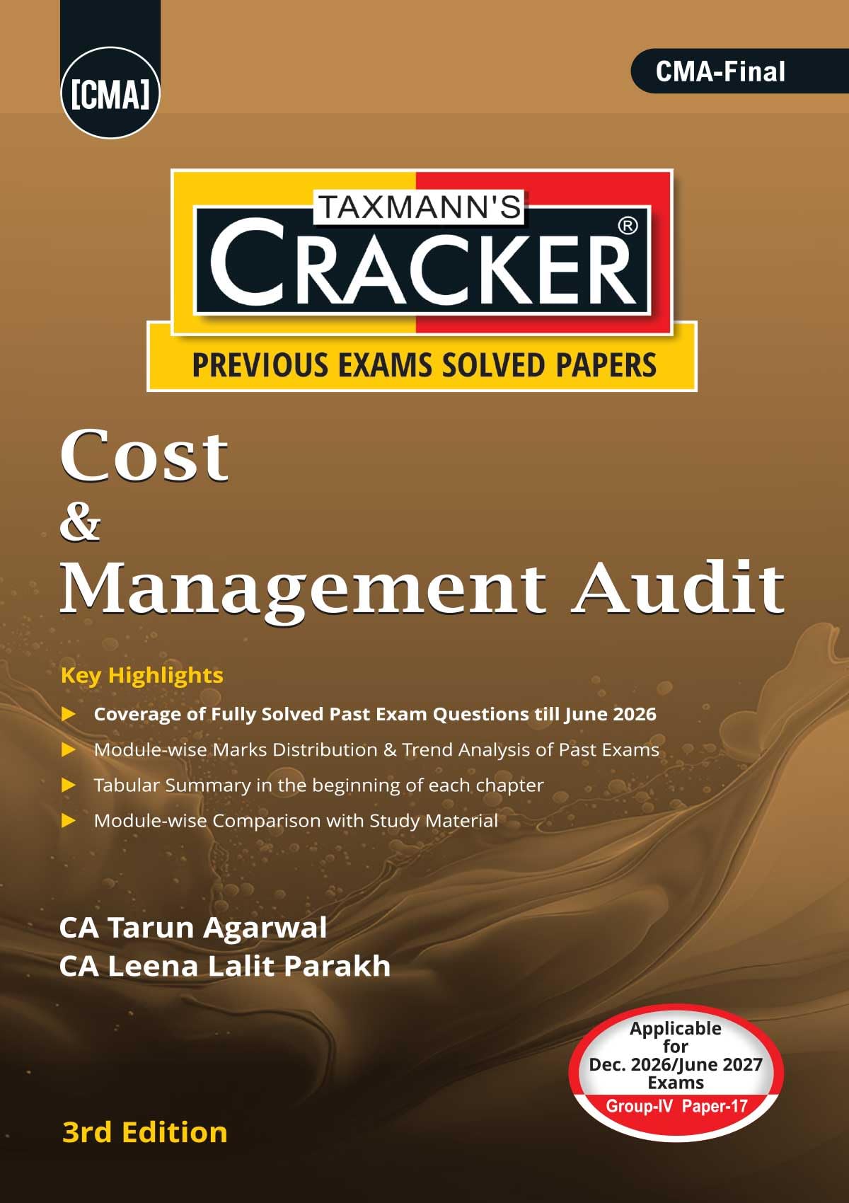 Taxmann's CRACKER COMBO for CMA Final | Dec. 2026/June 2027 Exams | Group IV – Papers 17 to 20A | CRACKER Series | CMAD, CFR, ITLP, and SPMBV | July 2026 Edition | Set of 4 Books