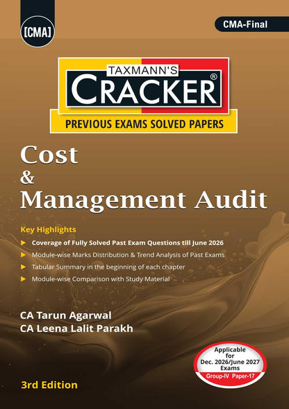 Taxmann's CRACKER COMBO for CMA Final | Dec. 2026/June 2027 Exams | Group IV – Papers 17 to 20A | CRACKER Series | CMAD, CFR, ITLP, and SPMBV | July 2026 Edition | Set of 4 Books