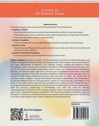 Essentials for PG Pediatric Exam: OSCE, Spotters, Viva and Procedures for DNB, MD, Diploma and MRCPCH Exams | 600+ OSCEs Across 26 Subjects | Spotter Diagnosis and Detailed Viva Q&A: 1