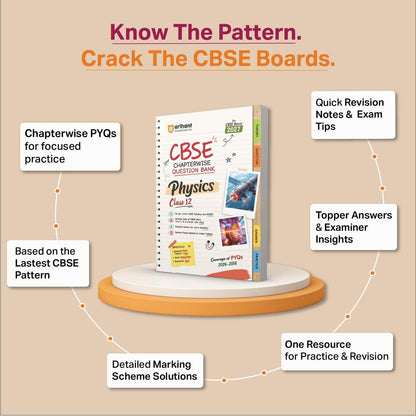 Arihant CBSE Question Bank Class 12 Physics For Board Exam 2027 | Chapterwise PYQs (2026–2016) with Revision Theory, Detailed Solutions, Exam Tips & Sample Papers As per Latest CBSE Syllabus