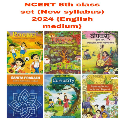 6th Class NCERT Complete Textbook Set of 6, English, Hindi, Science, Social Science, Mathematics, Sanskrit