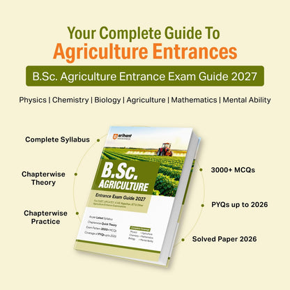Arihant B.Sc. Agriculture Entrance Exam 2027 | Complete Study Guide for CUET, UPCATET, ICAR, Rajasthan JET & Other Agriculture Entrance Exams | ... up to 2026 & Latest Syllabus | Hindi Medium