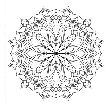 Mandala Art Book for Kids Tear Out Sheets (Enhance Art Coloring, Drawing Skills, Mandala Practice) High Quality Big 160 GSM for Frame After Colouring - Perfect Gift for Teens