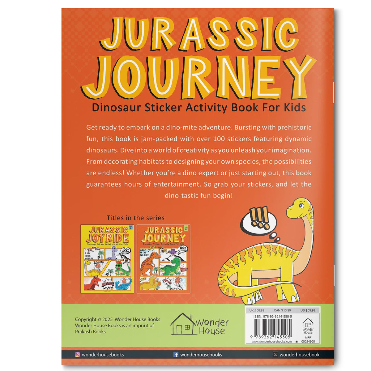 Jurassic Journey - Dinosaur Sticker Activity Book For Kids