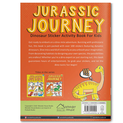 Jurassic Journey - Dinosaur Sticker Activity Book For Kids