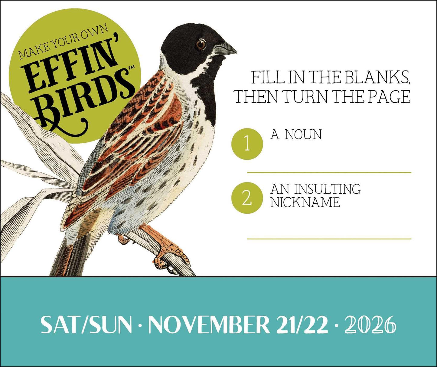 Effin' Birds 2026 Day-to-Day Calendar 