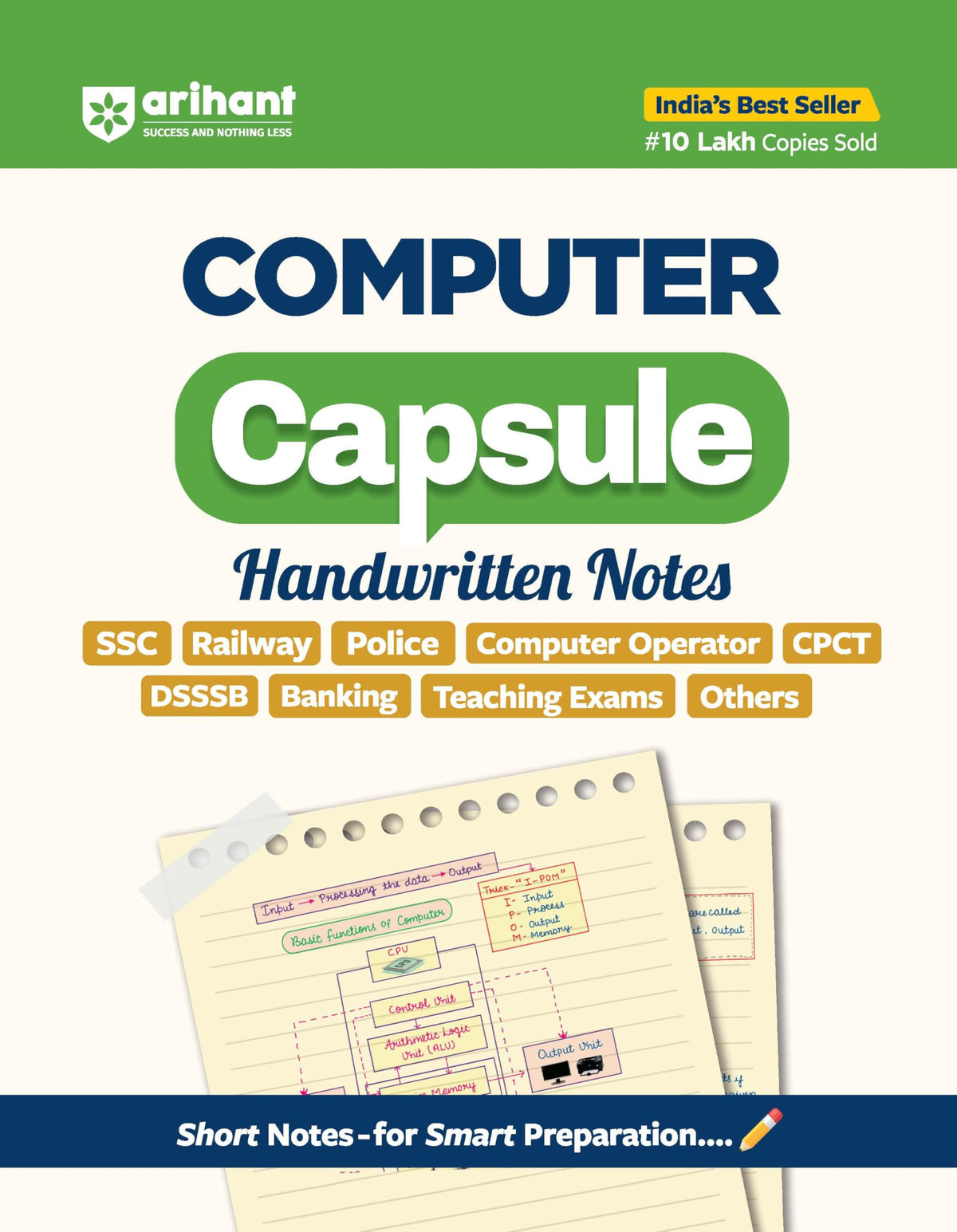 Arihant Computer Capsule Handwritten Notes Exam 2026-27 | For SSC, Railway, Banking, Police, AFCAT, DSSSB, IB, CSAT & Govt Exams | Quick Revision Short Notes with Tricks & Formulas | English Medium