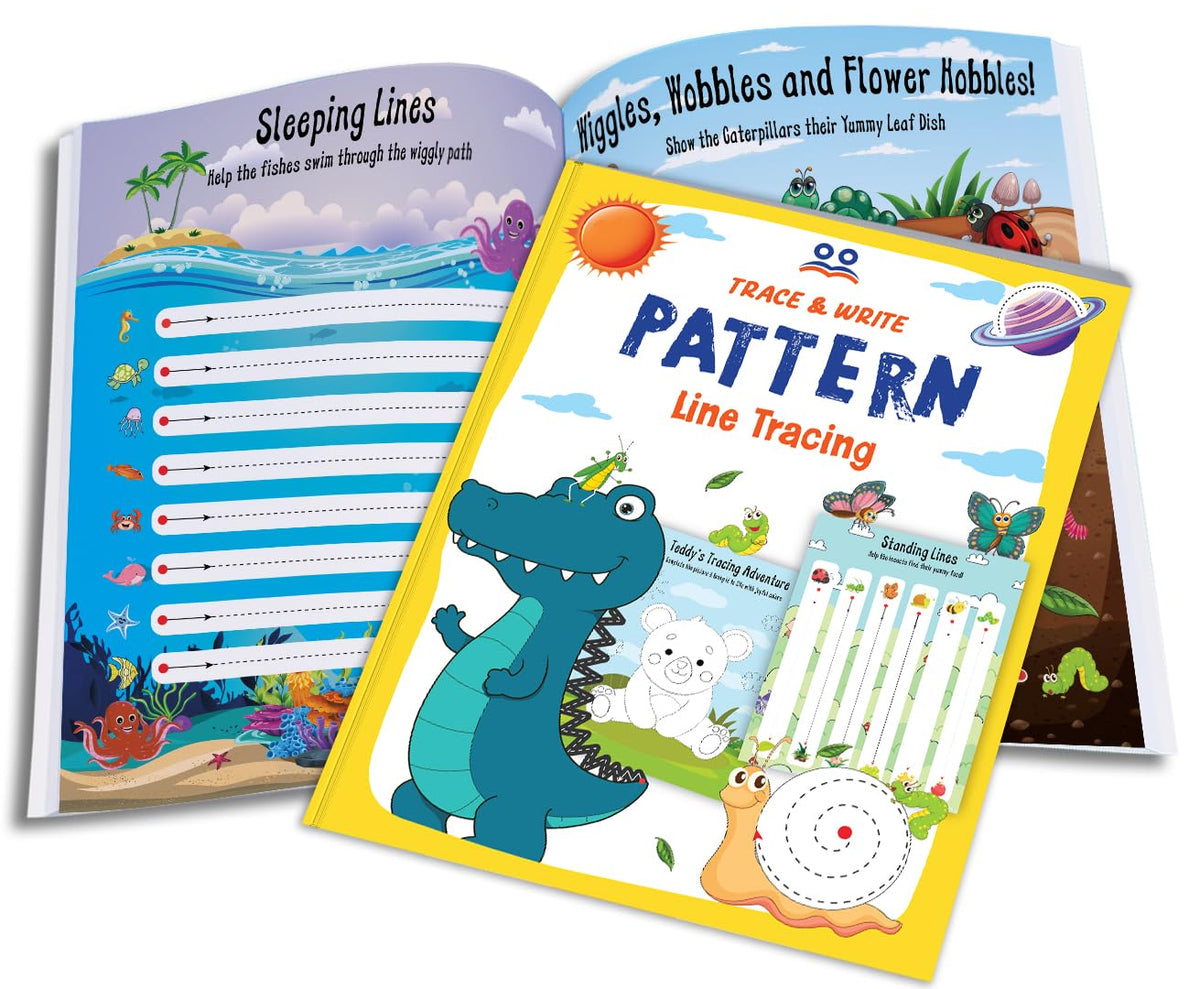 Tracing Books for Kids | Pencil Control Activity Book for Kids [4 Books] | Premium Quality Writing Practice Books - Alphabet ABC (Capital & Small Letters), Numbers, Lines & Pattern | Ages: 2 - 5 Years