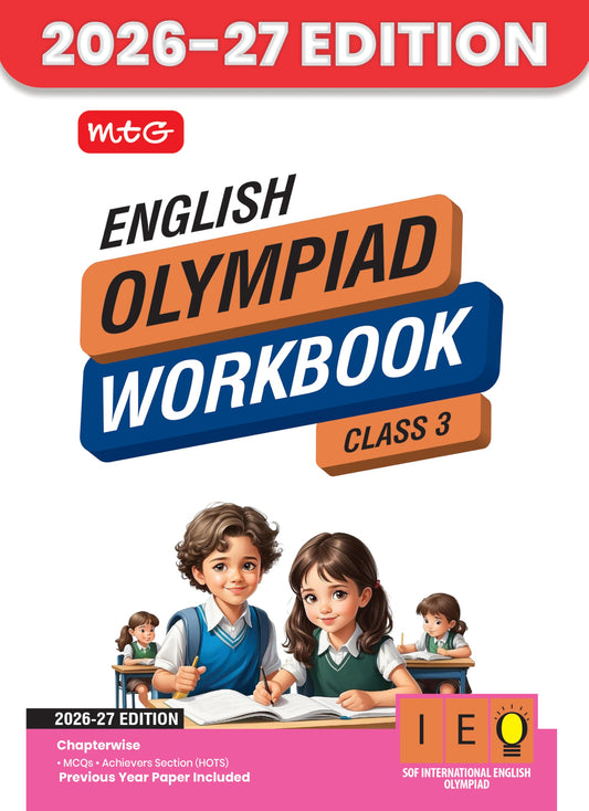 MTG International English Olympiad (IEO) Workbook Class 3 - Chapter-wise MCQs with Achievers Section - SOF Olympiad Books For 2026-27 Exam