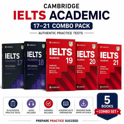 Cambridge IELTS Academic 17-21 Combo Pack, 5 Books Set