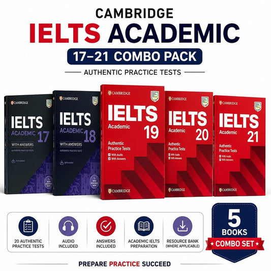 Cambridge IELTS Academic 17-21 Combo Pack, 5 Books Set