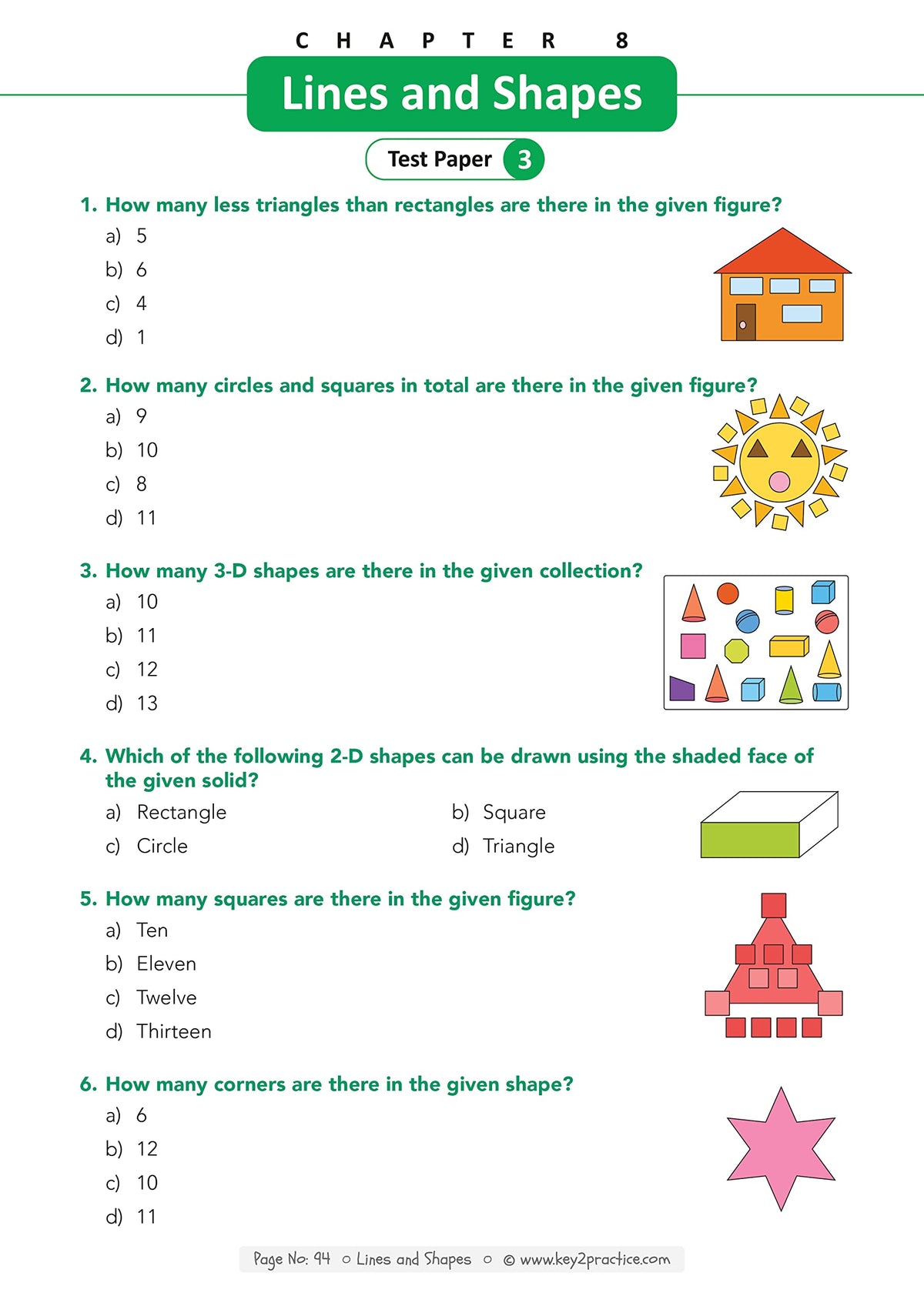 Key2Practice Maths Olympiad For Class 2 : 30 Tests, 750 Math Questions, Activity Based Worksheets