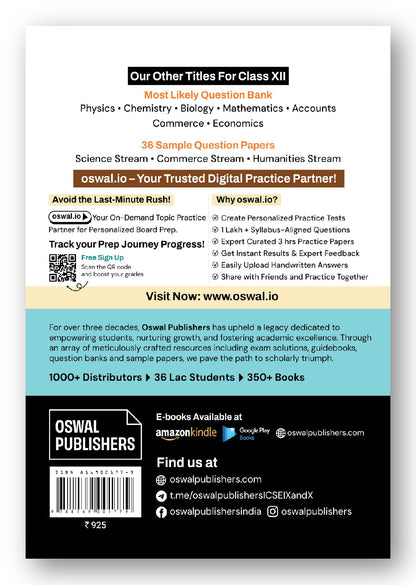 Gurukul by Oswal ISC Class 12 Science Stream 10 Years Solved Papers for 2027 Exam | Yearwise Board Papers 2016–2026 | Eng I & II, Hindi, Physics, Chemistry, Biology, Maths, Computer Science & Phy Edu