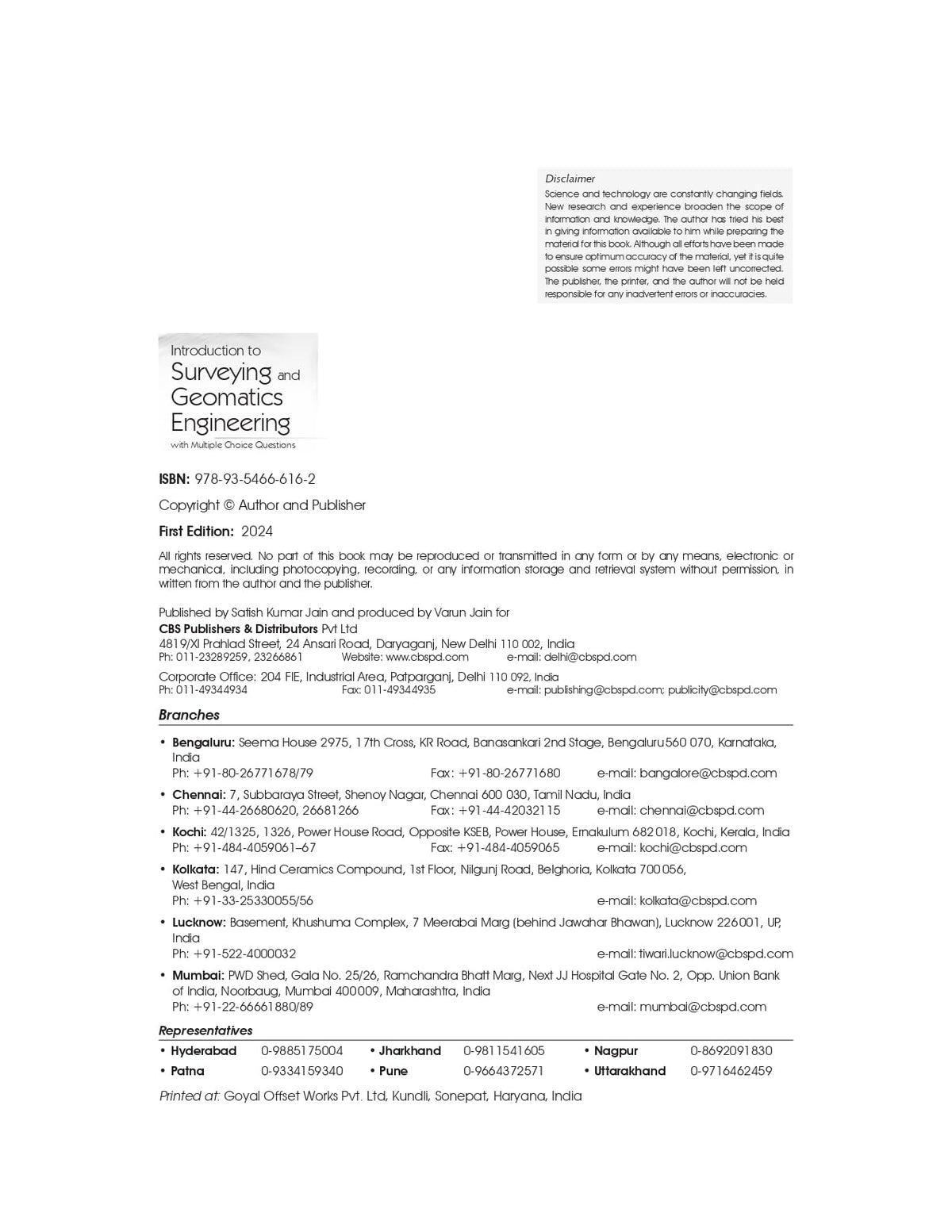 Introduction To Surveying And Geomatics Engineering With Multiple Choice Questions (Pb 2024)