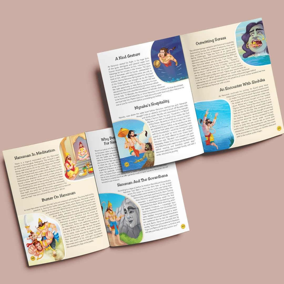 108 Hanuman Stories (Illustrated) - Story Book for Kids - English Stories for Children - Bedtime Stories - Moral Stories - Age 3+ - Read Aloud to Infants, Toddlers