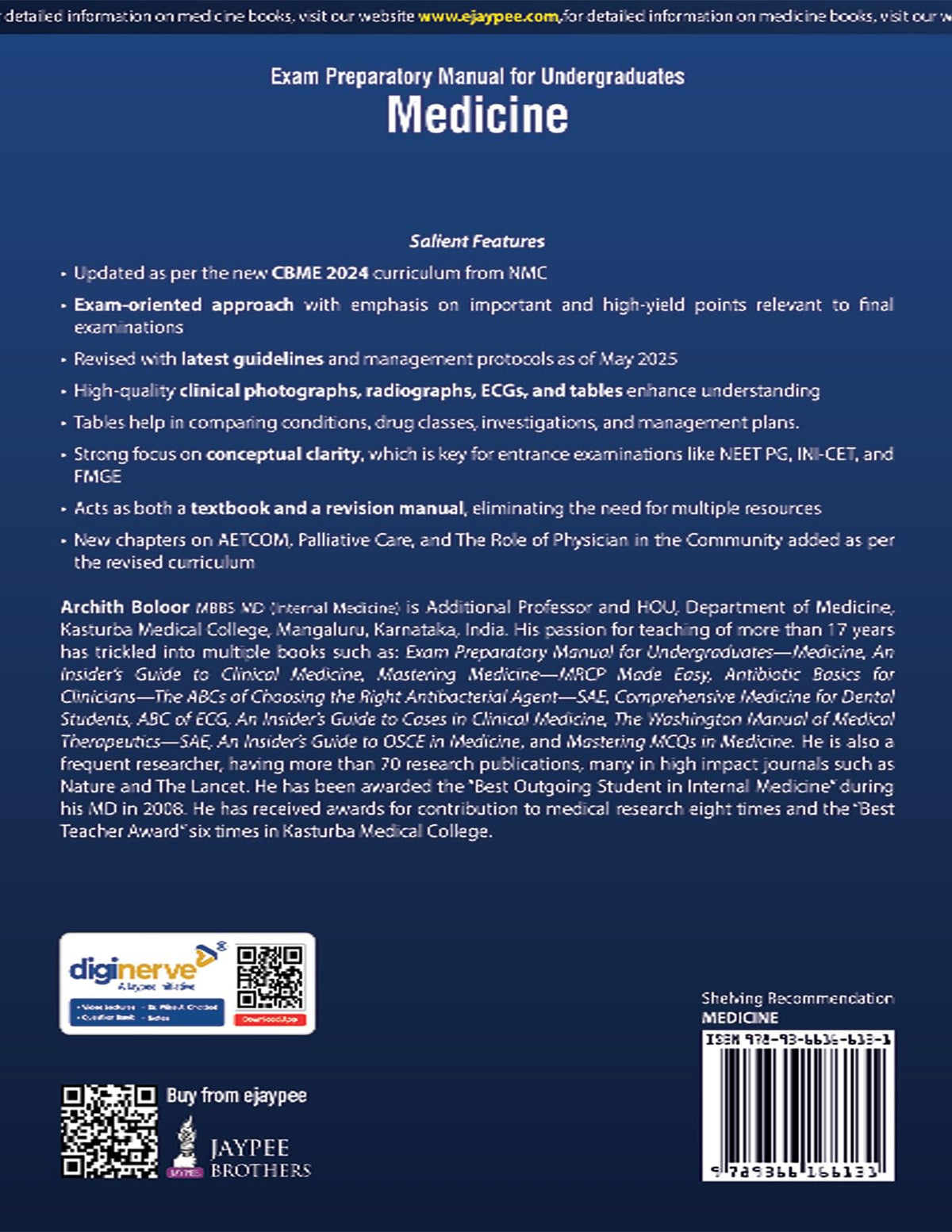 Exam Preparatory Manual for Undergraduates Medicine, 5/E for MBBS Final Year | Textbook cum Revision Guide for NEET PG, INI-CET and FMGE | High-quality Clinical Photographs, Radiographs, ECGs