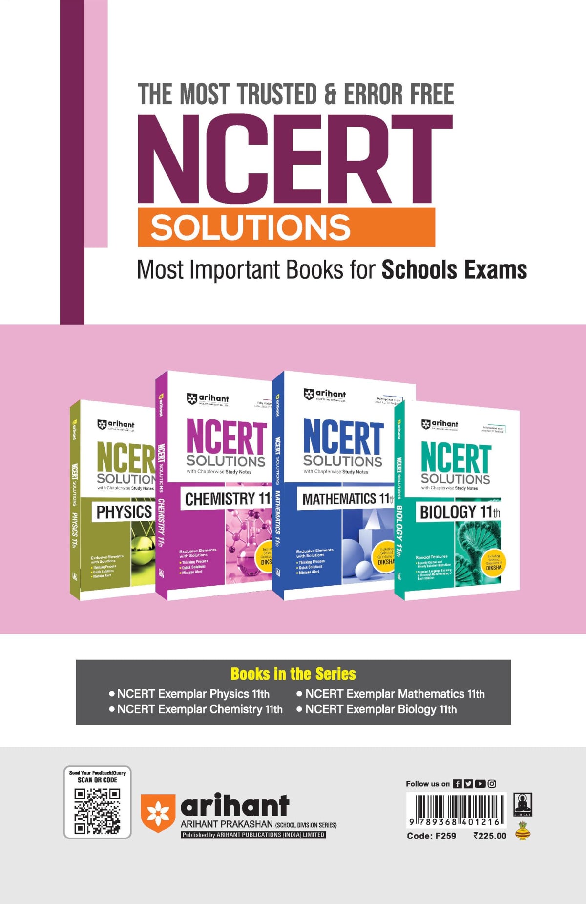Arihant NCERT Exemplar Physics 11th Latest Rationalized Edition | Problems & Solutions with Exclusive Elements | Thinking Process, Concept Insight, Mistake Alert | For Exam 2026-27