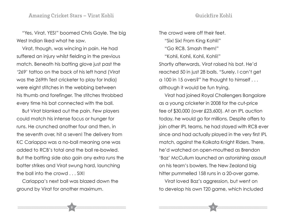 Virat Kohli: A new sports biography book for 2024: Book 2 (Amazing Cricket Stars)