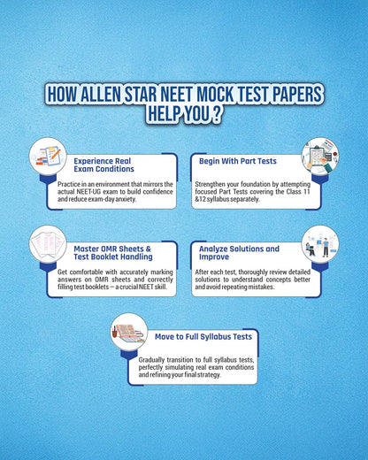 ALLEN STAR NEET Mock Test Papers With Solutions in English | 15 Mock Tests (9 Part Syllabus + 6 Full Syllabus) as per Latest NTA Pattern ( 15 OMR ... Year Paper Analysis | Target NEET-UG 2027