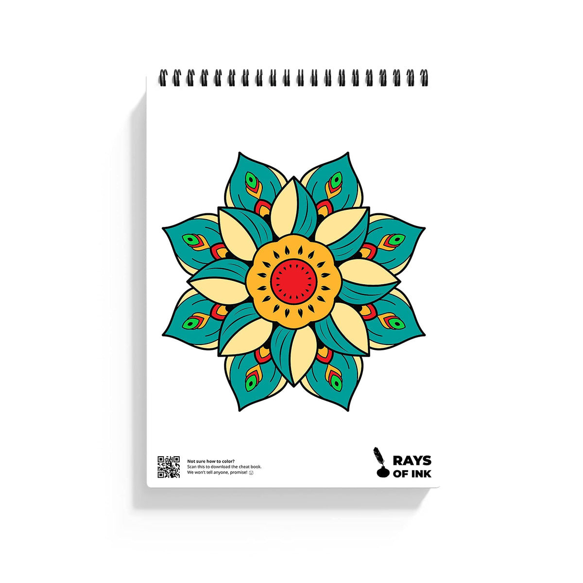 Rays Of Ink Mandala Coloring Book For Young Adults | Enhances Fine Motor Skills & Keeps You Engaged | 120 GSM Thick Paper