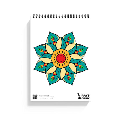 Rays Of Ink Mandala Coloring Book For Young Adults | Enhances Fine Motor Skills & Keeps You Engaged | 120 GSM Thick Paper