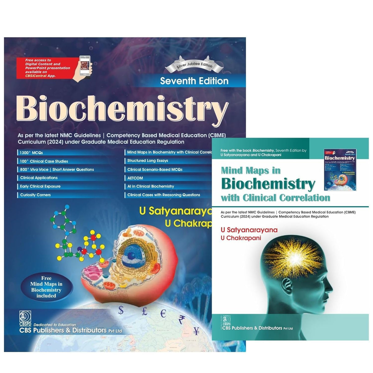 Biochemistry, 7th Silver Jubilee Edition | As per the latest NMC Guidelines | Packed Inside Free Mind Maps in Biochemistry with Clinical Correlation