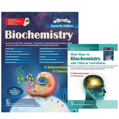 Biochemistry, 7th Silver Jubilee Edition | As per the latest NMC Guidelines | Packed Inside Free Mind Maps in Biochemistry with Clinical Correlation