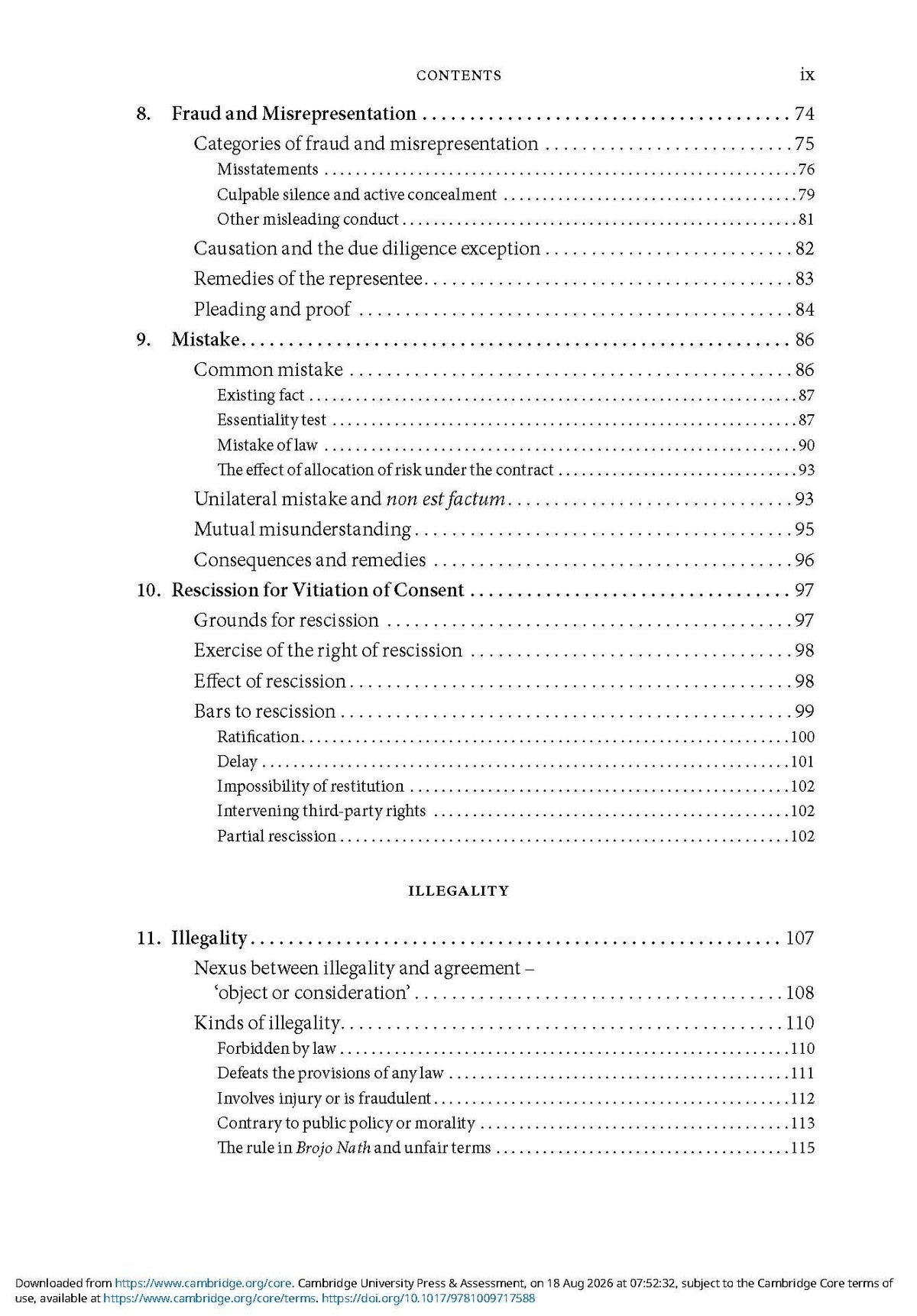 Fundamentals of Indian Contract Law (Cambridge Studies in Law India)