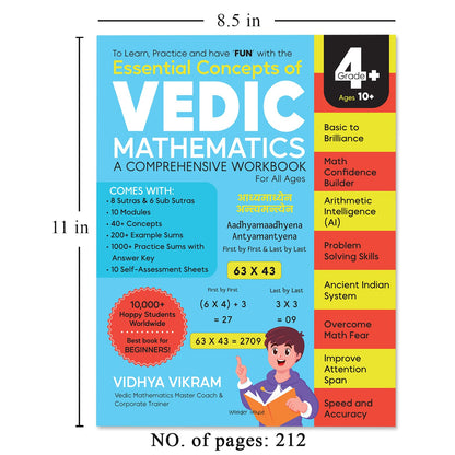 Essential Concepts of Vedic Maths – Comprehensive Workbook for All Ages Speed Math, Tricks & Mental Calculations | Ages 10+ | 5+ Hours of Guided ... Logical Reasoning: Fundamental of Vedic Maths