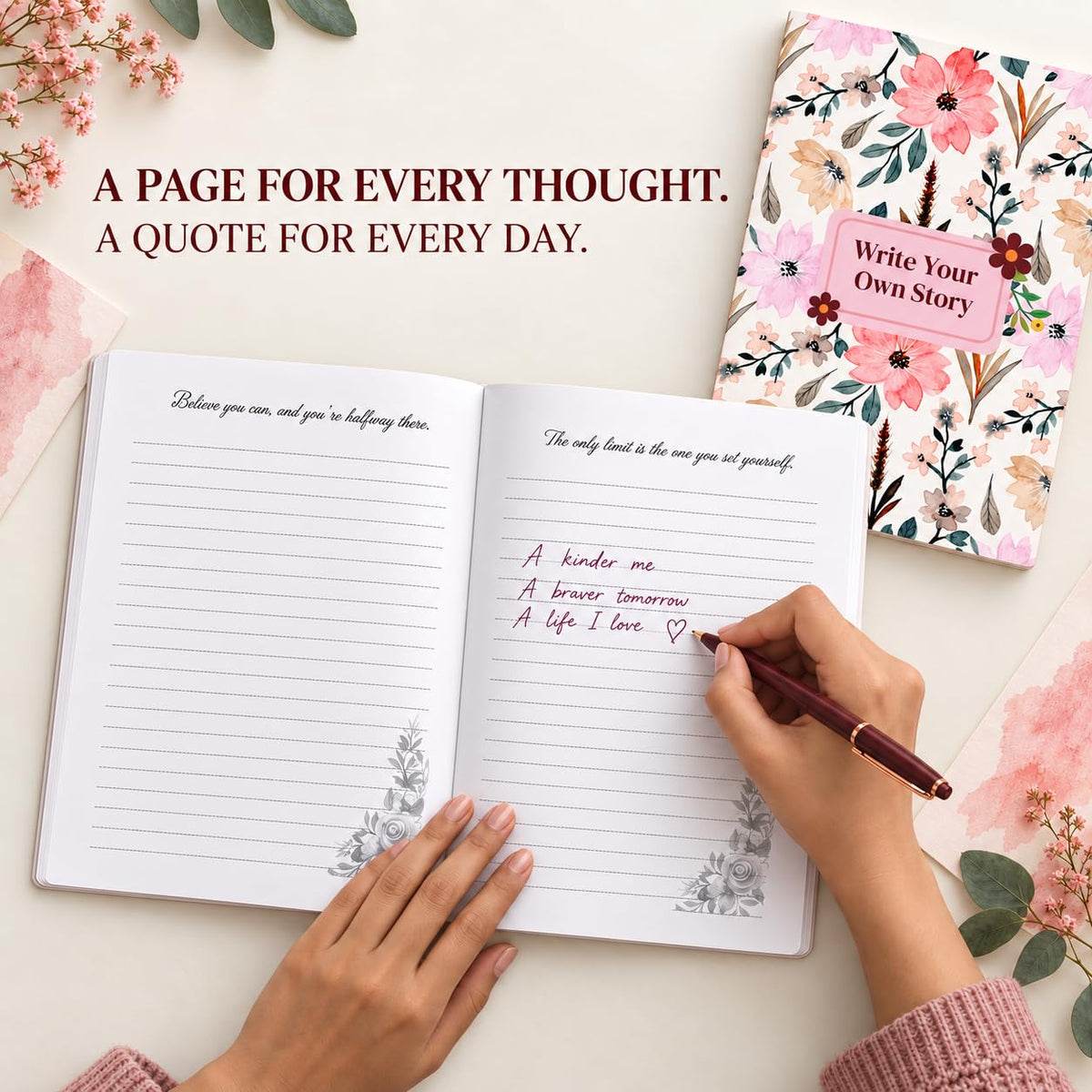 WRITE YOUR OWN STORY NOTEBOOK I NOTEBOOK WITH QUOTES I JOURNAL FOR WRITING