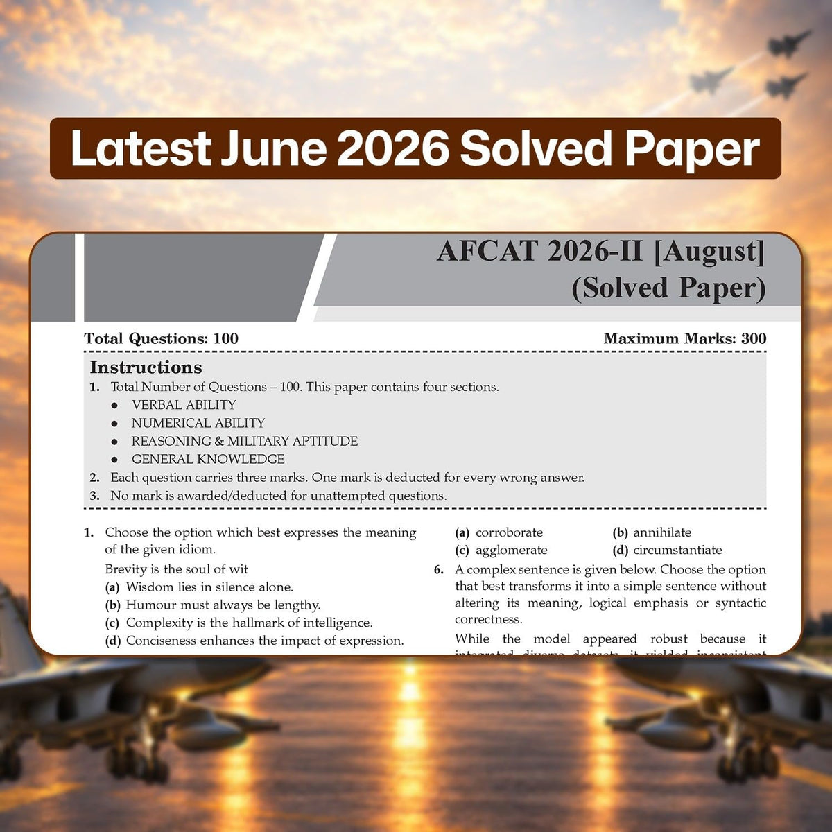 Oswaal AFCAT 16 Years’ Chapter-wise & Topic-wise Solved Papers | Flying, Technical & Ground Duty Branches |PYQs (2011–2026) with Latest Solved Paper |For 2027 Exam |With Oswaal AI