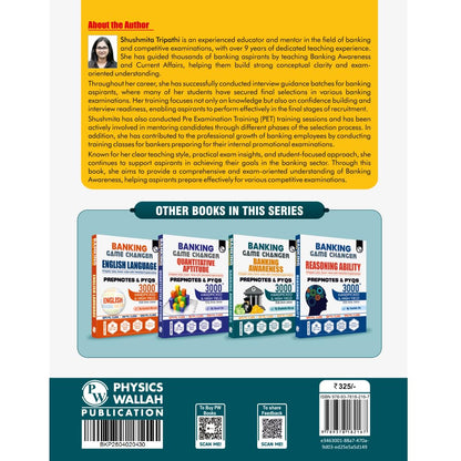 PW Banking Game Changer Banking Awareness Prepnotes & 3000+ PYQs By Shushmita Mam For 2026-27 Exams | Chapterwise Theory with 15 Online CBT Tests | ... & Clerk, SBI PO & Clerk, RRB PO & Clerk Exams