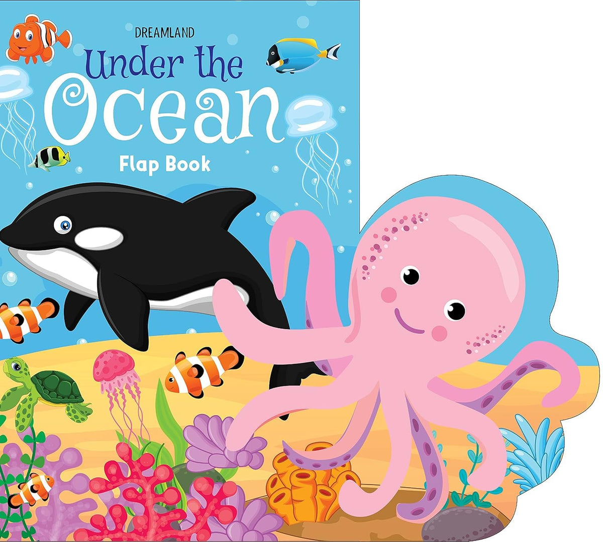 Under the Ocean - Lift The Flap Book for Kids Age 3-6 Years with Bright and Colourful Pictures- Early Learning Novelty Book for Children