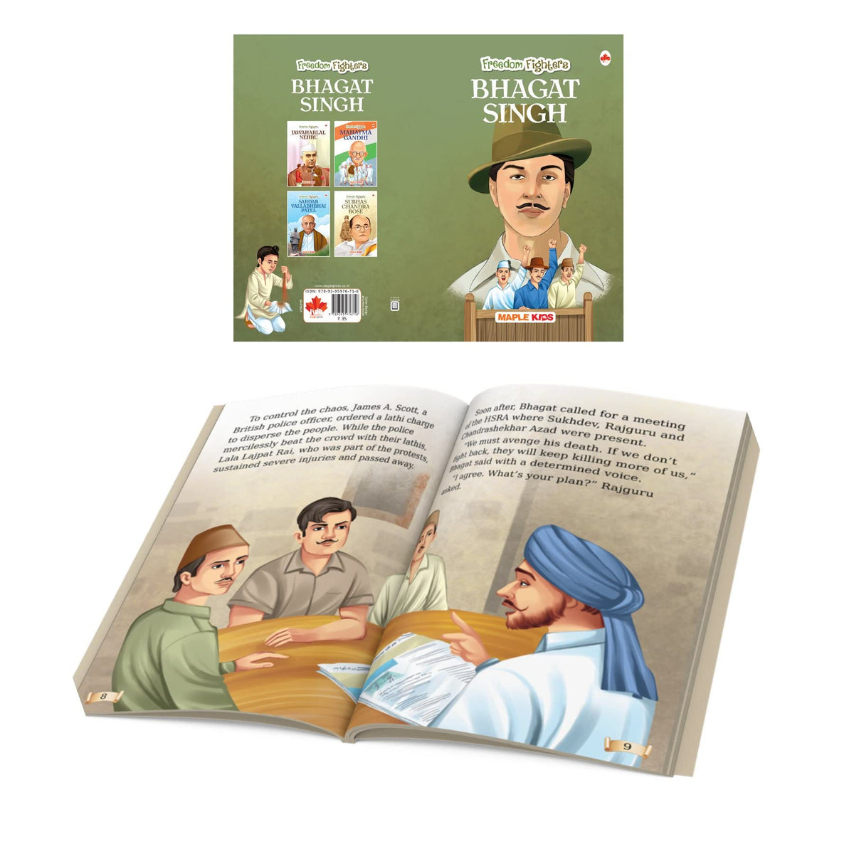 Story Books for Kids (Set of 5 Books) (Illustrated) - Indian Freedom Fighters - Biographies for Children - 6 Years to 10 Years Old - Gandhi, Patel, Nehru, Subhash Chandra Bose, Bhagat Singh