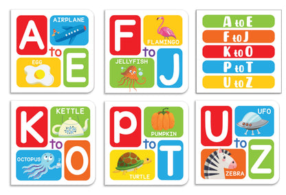 My First A To Z – Boxed Set Of 5 Mini Board Books | Learn The Alphabet From A To Z With Bright Pictures & Fun Learning | Includes A–E, F–J, K–O, P–T, ... Toddlers & Preschoolers | Ages 0–5 Years