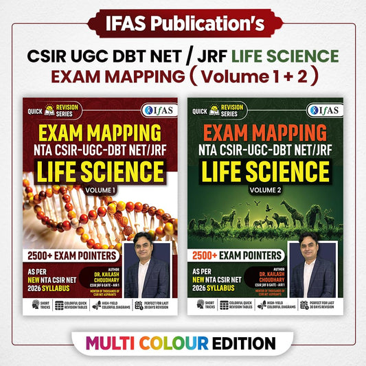 CSIR NET Life Science Books | Exam Mapping Book (Vol 1 & 2) with 5000+ Exam Pointers & Latest Syllabus | Quick Revision Theory for NTA CSIR UGC NET/JRF, GATE & DBT Exams | Colourful Edition | IFAS