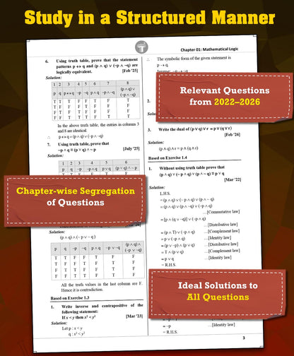 Std. 12 Science Board Question Bank with Solutions (2022–2026) | PCMB Chapter-Wise Board Questions | Maharashtra HSC Board Exam Preparation | Physics, Chemistry, Mathematics & Biology - Set of 4 Books