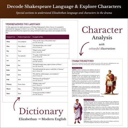 Almond Books ICSE Class 9 & 10 Julius Caesar (Text With Paraphrase) English Literature | Textbook, Paraphrase, MCQs