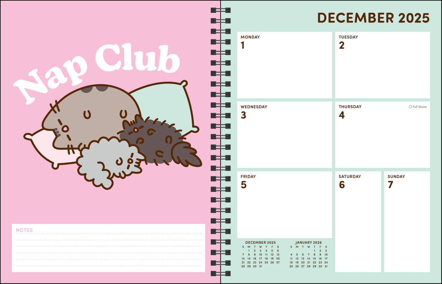 Pusheen 16-Month 2025-2026 Weekly/Monthly Planner Calendar: You Look Great 