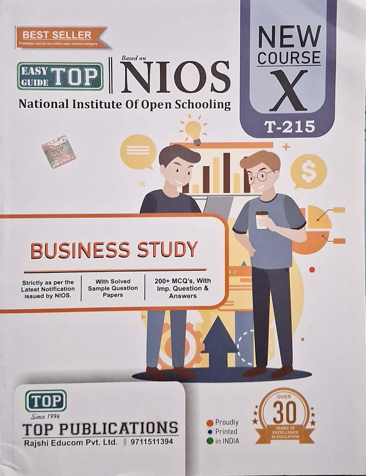 TOP NIOS Business Studies Guide Class 10 (T-215)