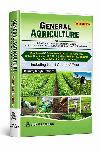 General Agriculture for ICAR & Agri Competitive Exams 2026 (36th Edition) | 6200+ Solved Questions | JRF, SRF, ARS, PhD, IBPS AFO, NABARD | Latest ... ... Questions + Current Affairs | 36th Edition)