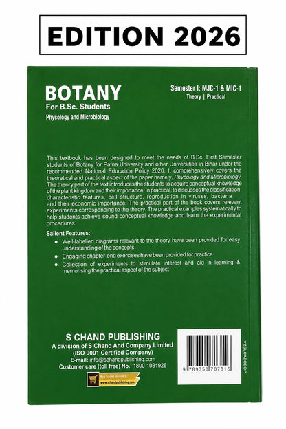 Botany For B.Sc. Students Semester I: MJC-1 & MIC-1 | Phycology and Microbiology - NEP Bihar Universities