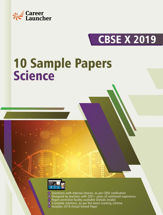 CBSE Class X 2019 - 10 Sample papers - Science book cover